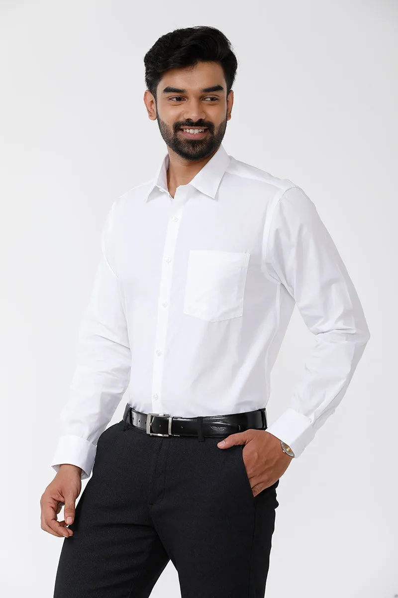 Arrow - 100% Cotton Formal White Shirt For Men | Uathayam