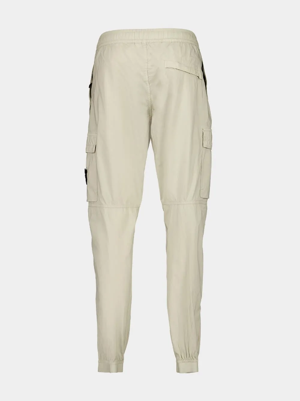 Beige Cargo Track Pants