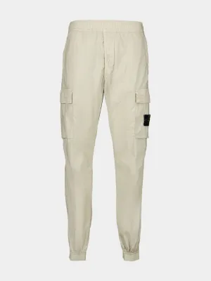 Beige Cargo Track Pants