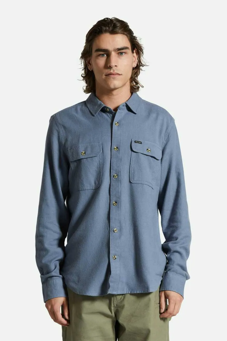 Bowery Lightweight Ultra Soft L/S Flannel - Flint Stone Blue