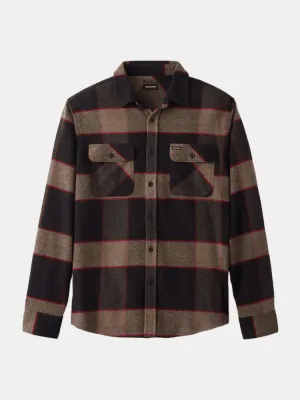 Brixton Bowery LW L/S X Flannel - Heather Grey / Charcoal