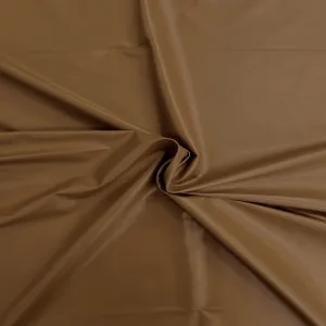 Camel Brown Two Way Stretch Faux Leather Vinyl Fabric