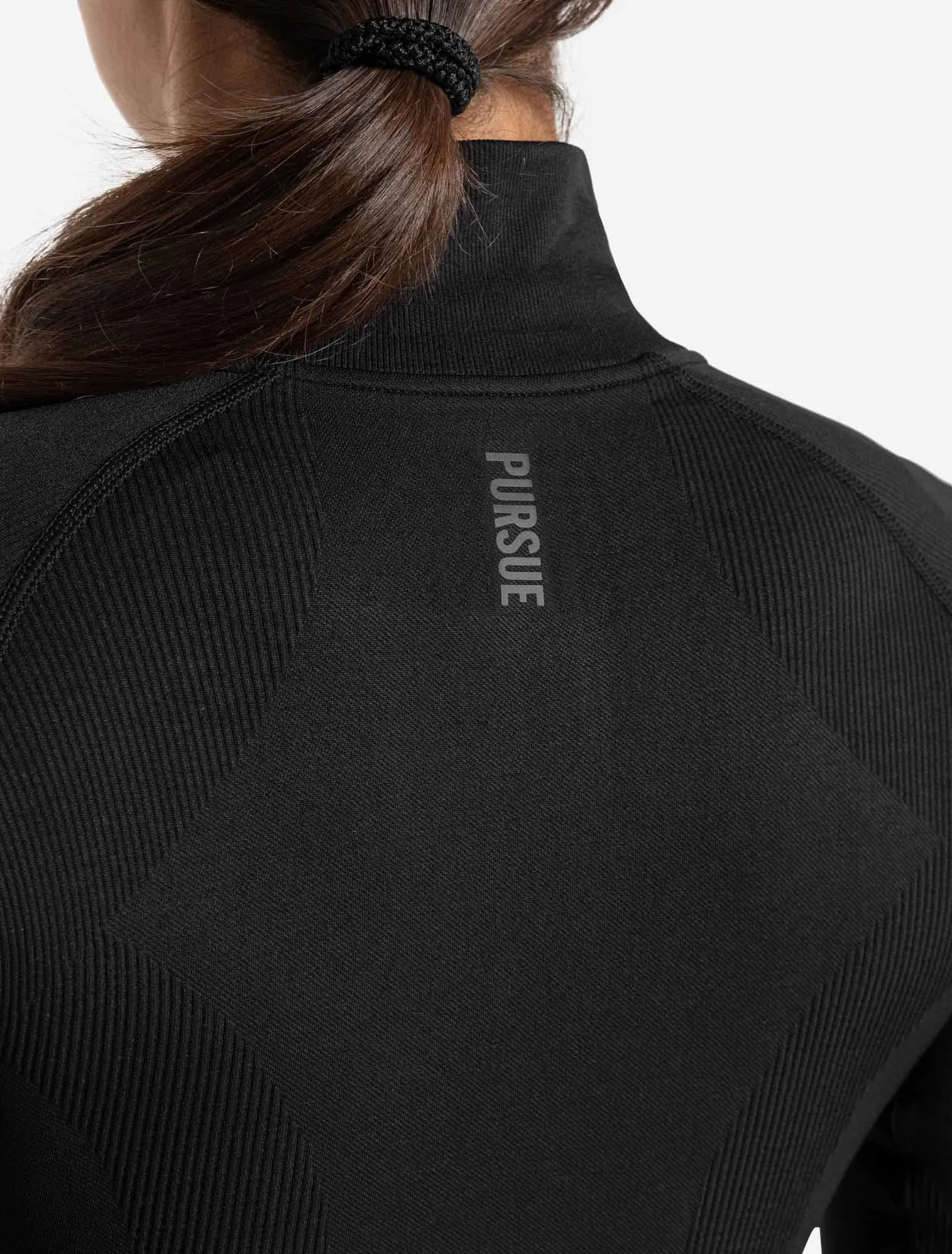 Core Seamless Crop 1/2 Zip - Blackout