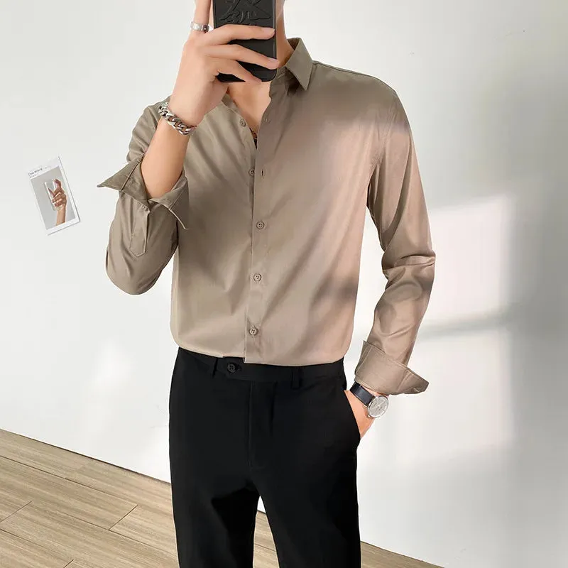 Custom Casual Fashion Slim-Fit Business Shirts for Men,