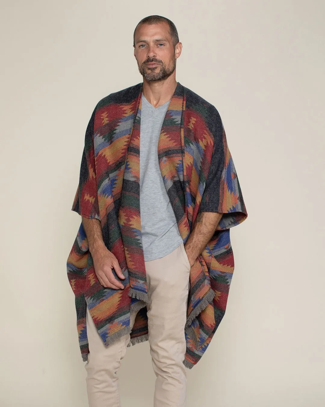 Dire Wolf Fabric Poncho | Men's