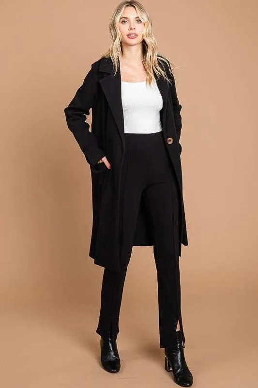 Double Breast Lapel Collar Coat