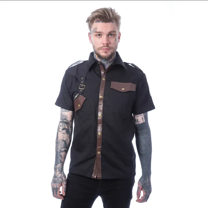 INDIO SHIRT - BLACK/BROWN