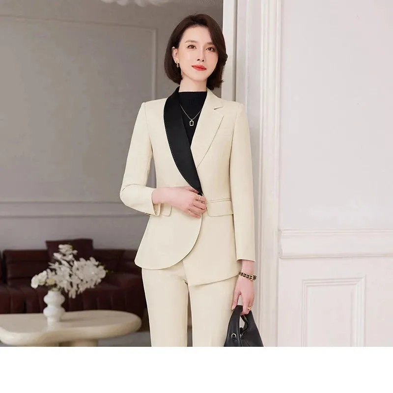 Irregular Classy Blazer Fancy Pantsuit | Dressy Pantsuit |  Modern Blazer Pantsuit | Suit Coat