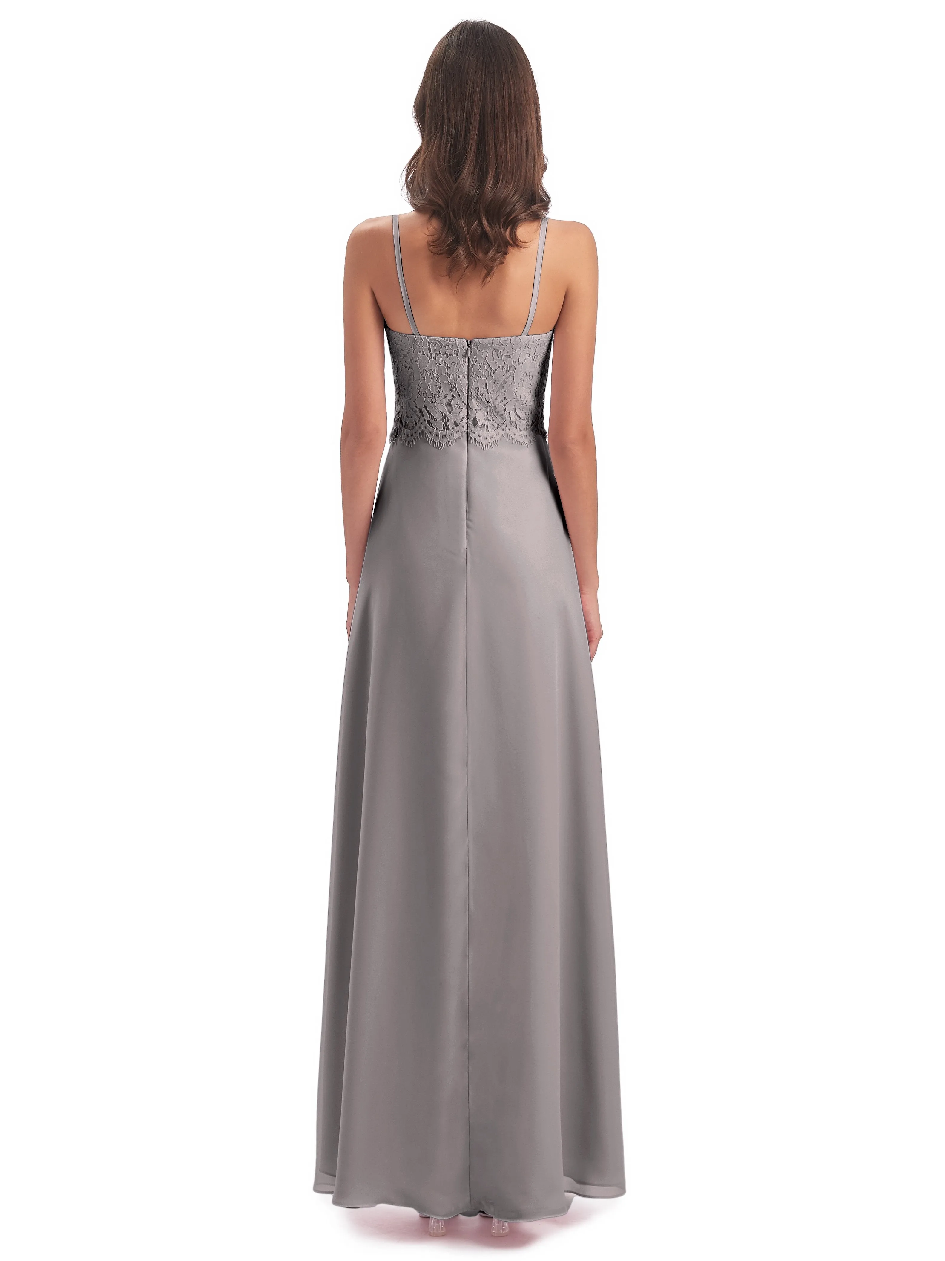 Jessica Elegant Spaghetti Straps Long Bridesmaid Dresses