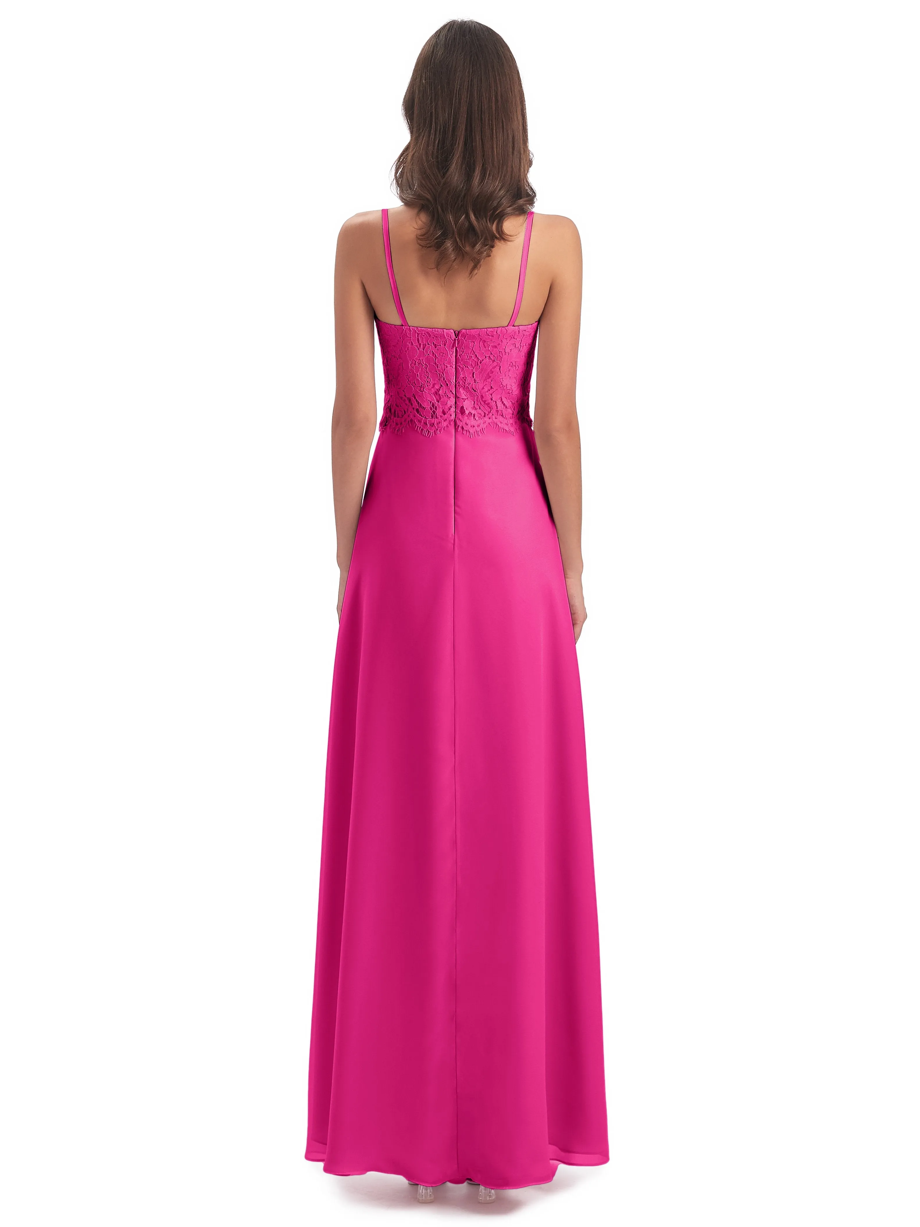 Jessica Elegant Spaghetti Straps Long Bridesmaid Dresses