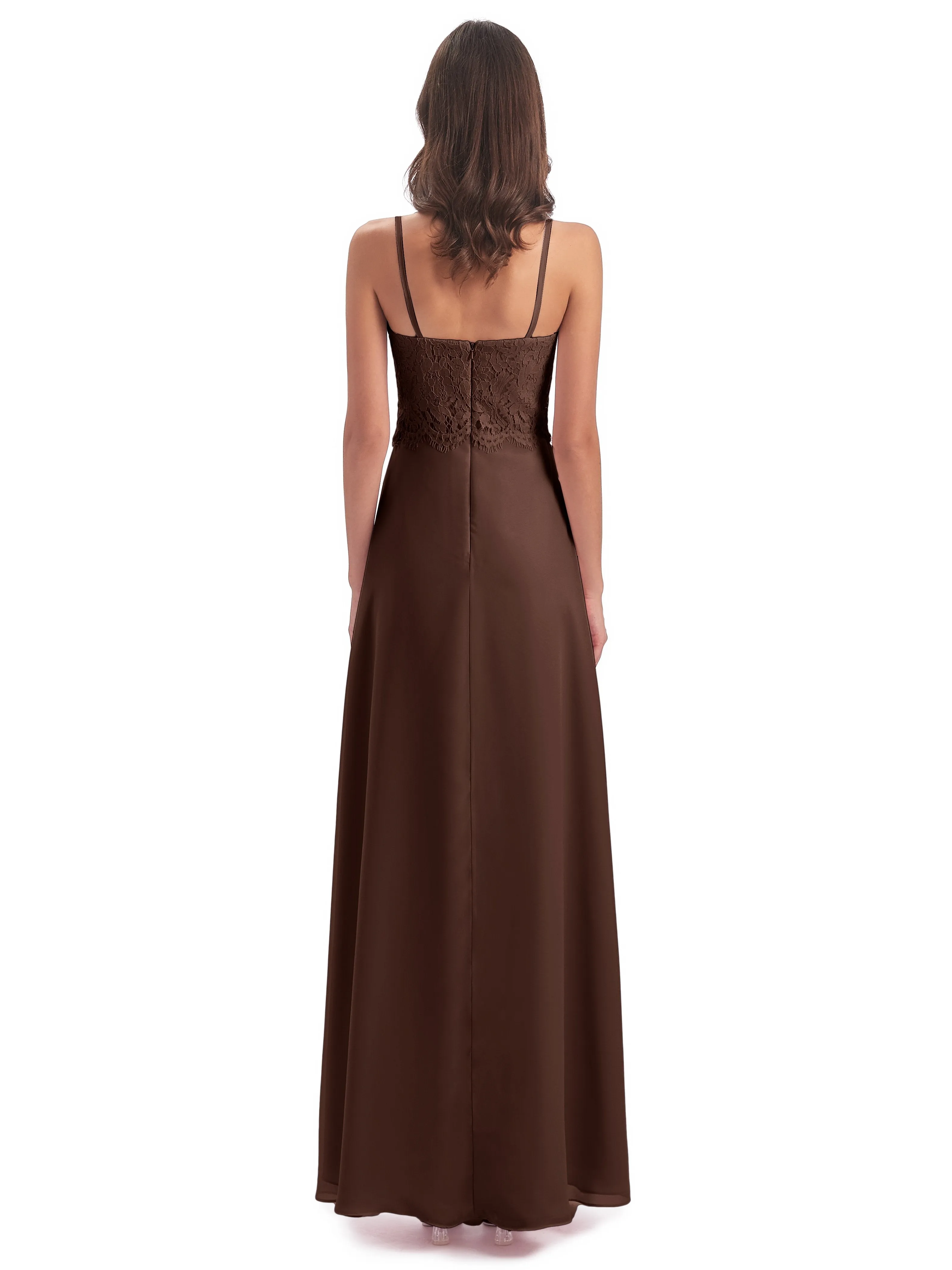 Jessica Elegant Spaghetti Straps Long Bridesmaid Dresses