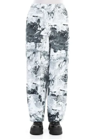 Loose Marble Cotton Trousers