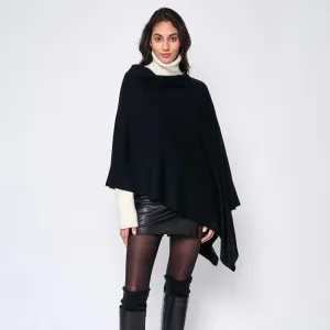 Love Scarf Poncho - Black