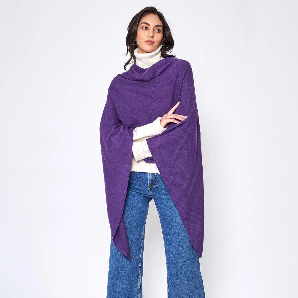 Love Scarf Poncho - Purple