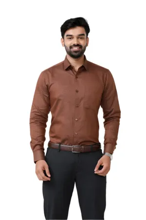 Luxor - Brown Formal Shirts for Men | Ariser