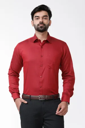 Luxor - Dark Red Formal Shirts for Men | Ariser