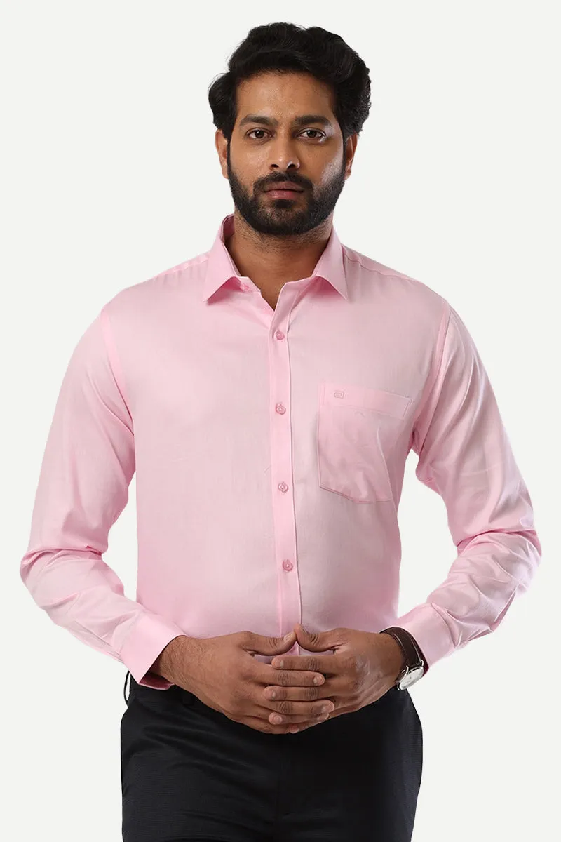 Monti - Baby Pink Formal Shirts for Men | Ariser