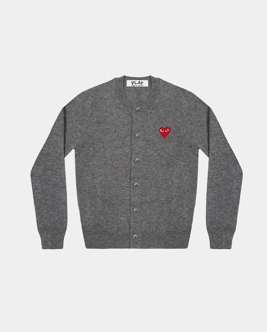 N007 RED HEART CARDIGAN / GREY