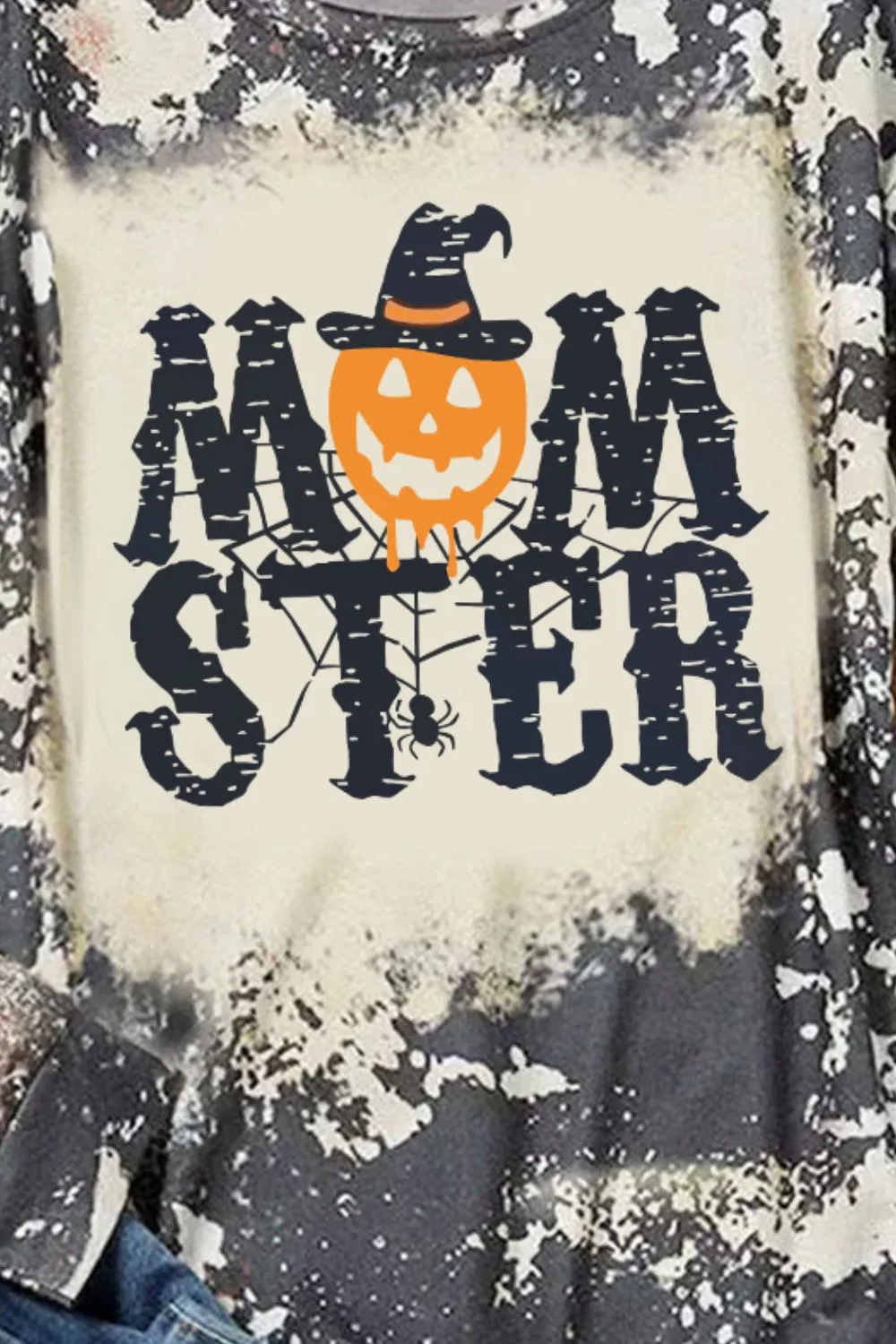 Round Neck Long Sleeve MOMSTER Graphic Sweatshirt