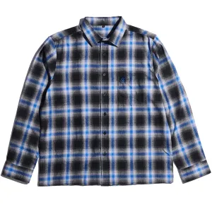 Sex Hippies Shadow Plaid Flannel Shirt Blue / Black