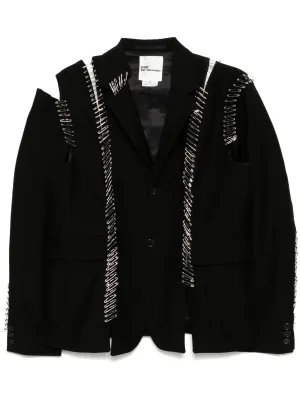 Wool Mohair Doeskin X Pin Jacket