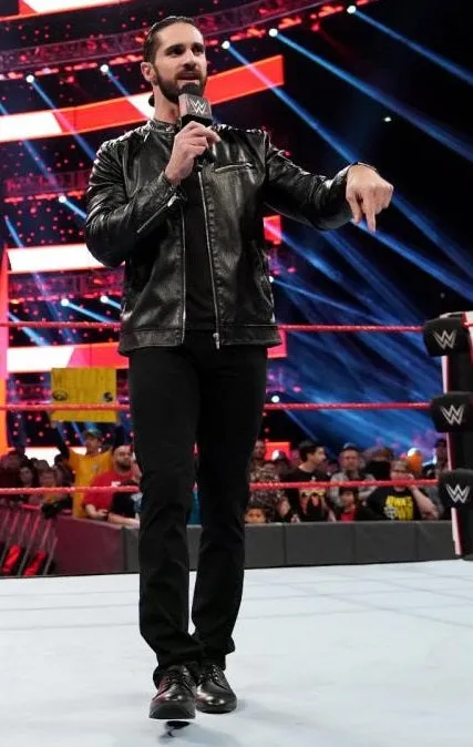 WWE Seth Rollins Black Leather Jacket