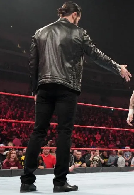 WWE Seth Rollins Black Leather Jacket