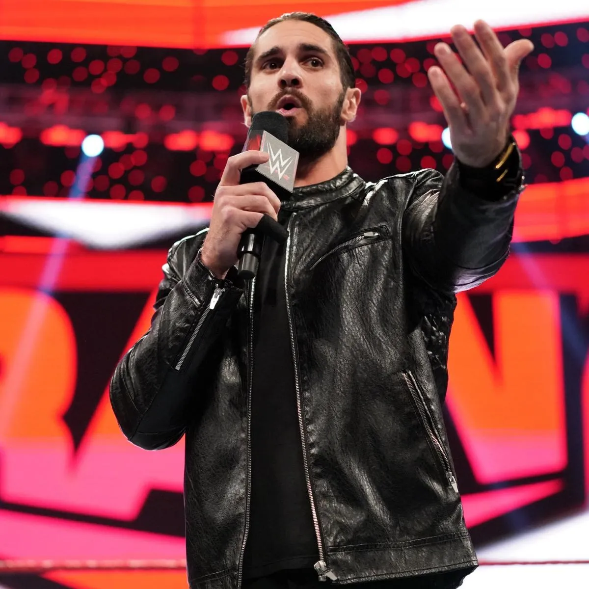 WWE Seth Rollins Black Leather Jacket