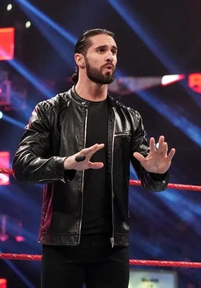 WWE Seth Rollins Black Leather Jacket