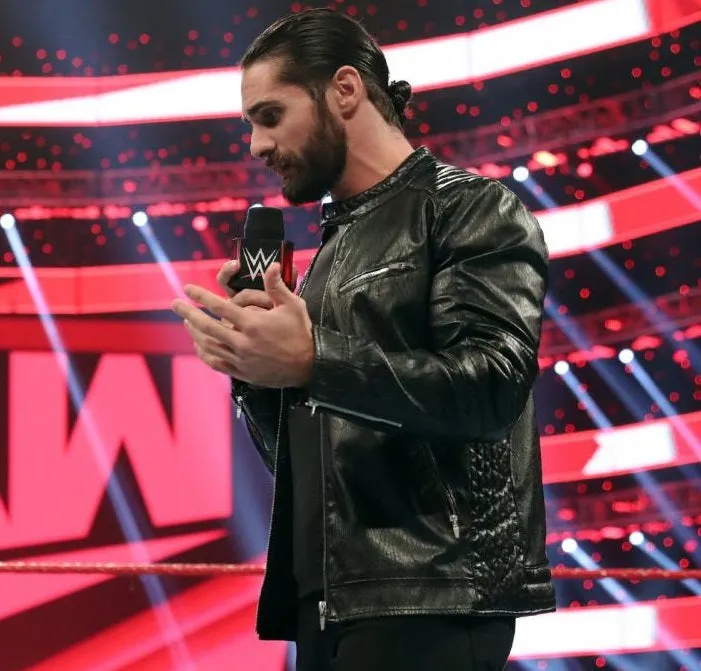 WWE Seth Rollins Black Leather Jacket